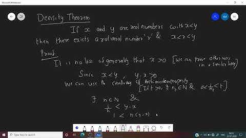 Density of Rational Numbers in R by Dr. Krishna M