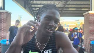 Tate Taylor Reacts To 20.05 200M High School Record At Tom Jones, Excited For Pro 4X100M Tomorrow