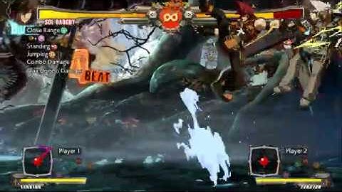 Guilty Gear Xrd Rev2 - Optimal routes - Corner dustloop [Sol]