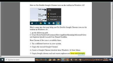 Fix Double Google Chrome icon on the taskbar in Windows 10
