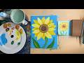 How to Paint a Sunflower - Easy Acrylic Painting Tutorial for Beginners