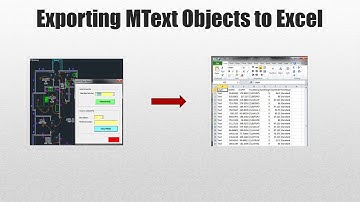 How to Export AutoCAD MText Objects to Excel (Part 1)