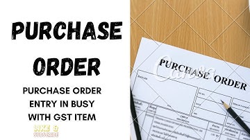 how to make purchase order in busy software! purchase order process in busy! purchase order! (P.O)No