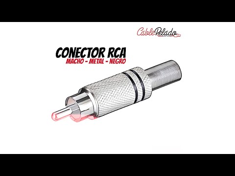 Cablepelado Conector RCA Metal Oro-Negro