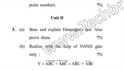 BCA 2nd Sem Digital Circuits & Logic Design Question Paper 2019