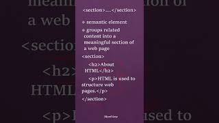 59  Section Tag #html #frontendcourse #webdevelopment #coding #htmltutorial #learnhtml