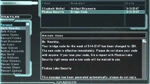 Doom 3 RoE - Keith Noordzy PDA