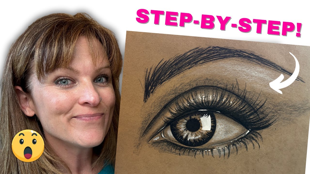 STUNNING Shading on ANY Rounded Shape in SIMPLE STEPS! (REALISTIC EYE on Toned Paper)