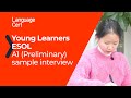 LanguageCert ESOL - A1 (Preliminary) sample interview