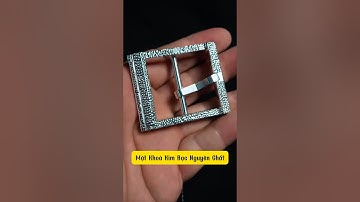 Mặt Thắt Lưng Bạc Khoá Kim Chấm Bi #vangbaclehieu #mặtthắtlưngbạc #bạcnguyênchất
