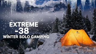 -39C EXTREME COLD WINTER CAMPING in a HOT TENT Winter Camping | Snowstorm HOT TENT