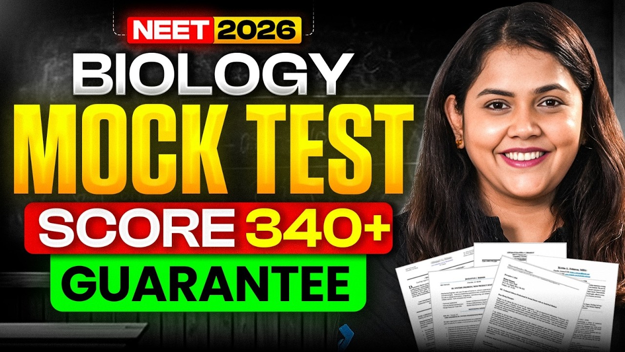 🔥 NEET 2026 Biology Mock Test | Score 340+ Marks | Updated Pattern By ...