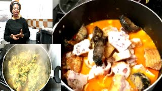 I tried something new, my signature Egusi soup (How to make Egusi soup with smoked turkey meat)