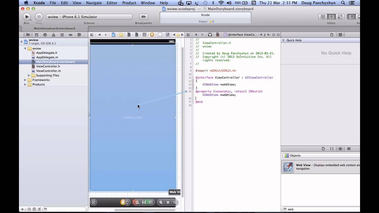 For DougPan.com Students: Very Quick Tutorial Developing Native iOS ...