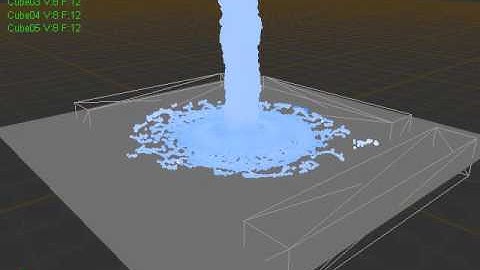 First Realflow experiment (primitive water splash)