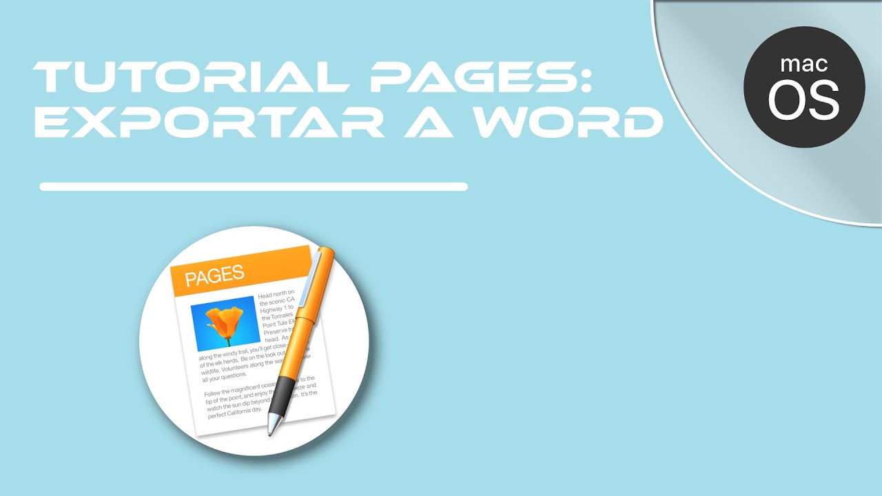 74 Tutorial Pages C mo Exportar A Word Mojave YouTube 74 tutorial pages c mo exportar a word mojave youtube