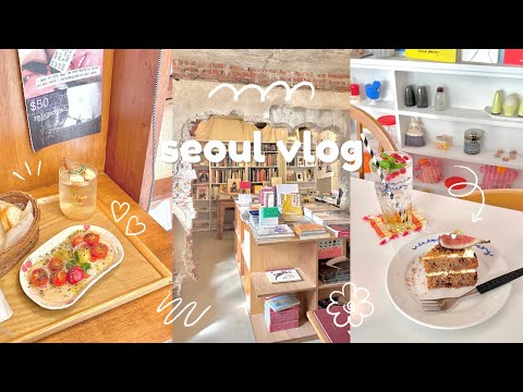 🇰🇷 seoul vlog | seochon café hopping, cozy bookstores, bacha drip coffee & muji meal