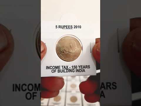 5 Rupees Coin Chanakya-Income Tax 150 Years of Building India 2010 #Shorts