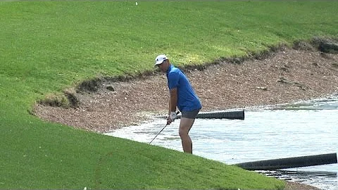 Gary Woodland strips down to hit shot at The Honda Classic