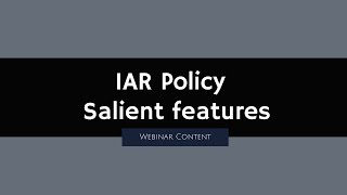 IAR Policy - Salient Features screenshot 4
