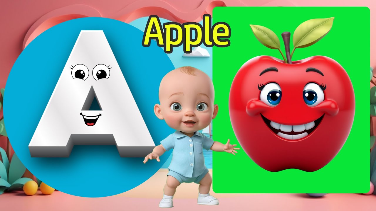 Phonics Song A for Apple | Fun Alphabet Song for Kids | Learn ABCs with ...