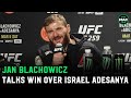 Jan Blachowicz reacts to win over Israel Adesanya at UFC 259