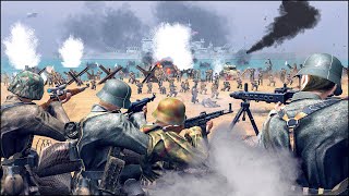 D-DAY NORMANDY LANDING - GERMANS DEFENDING ATLANTIC WALL - JUNO BEACH by WarfareGaming 200,023 views 8 months ago 12 minutes, 14 seconds