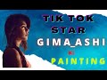 PAINTING OF TIK TOK STAR - GIMA_ASHI | gima ashi painting | gima ashi sketch | #gimaashi #art #love❤