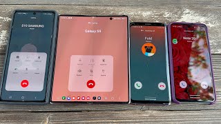 Incoming Calls Group Phones Galaxy Z Flip 3 vs Samsung Note 20 vs Galaxy S9 vs S10e
