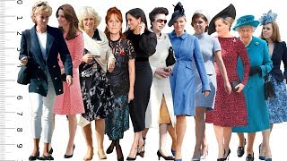 How tall are royal ladies with heels?