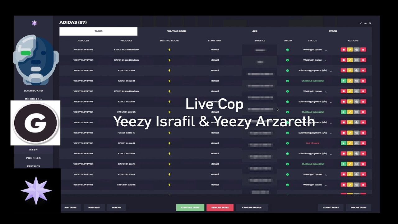 Live Cop | Yeezy Israfil & Arzareth Live Cop | Kodai, Polaris, & Phantom | 10+ Checkouts!