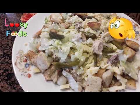 How to make caesar salade recipe ( Homemade chicken caesar salad )