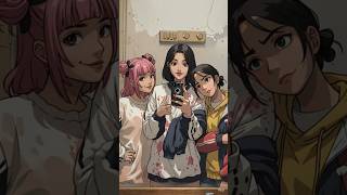 Best Friend Chaos 😂💖 | Cute Anime Mirror Selfie Moments #anime screenshot 2