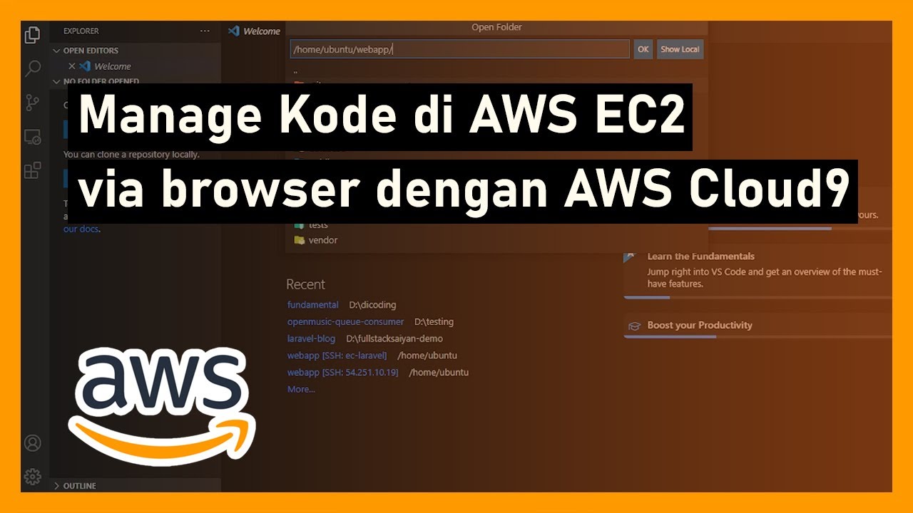 #10 Manage Kode di AWS EC2 via browser dengan Cloud IDE AWS Cloud9 ...