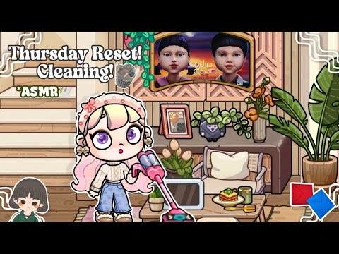Thursday Reset! Cleaning!*ASMR 🎙️🎐#asmr#relaxing#asmrsounds#squidgame#aesthetic#avatarworld#pazu