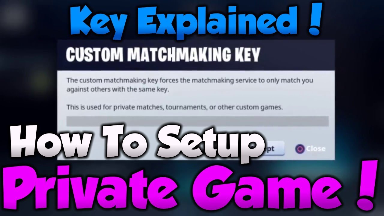 Matchmaking key epic games