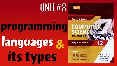 Programming language & its types |ICS|2nd year Computer Science It-series 2025| Lec 1| Ch 8