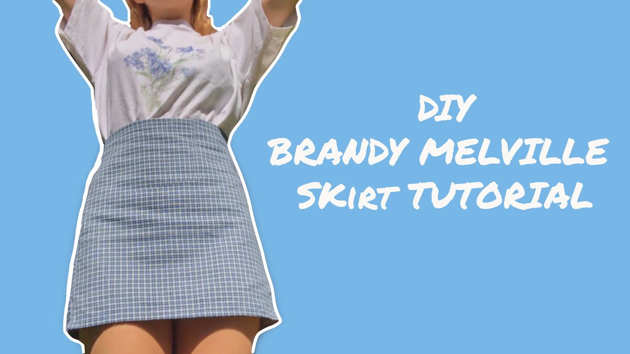 HOW TO | DIY $5 Brandy Melville Cara Skirt Sewing Tutorial - YouTube