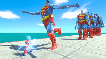 All Superheroes vs 10 Growing Levels of Superman Colossal Titan – ARBS Size Comparison