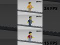 Lego Minifigures Walk Cycle 15 vs 24 vs 30 fps #shorts #stopmotion #animation