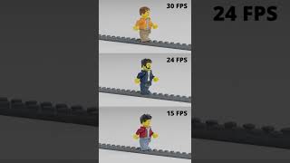 Lego Minifigures Walk Cycle 15 vs 24 vs 30 fps #shorts #stopmotion #animation