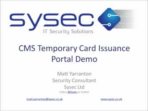 Self Service Temporary Smart Card Issuance Portal Demo