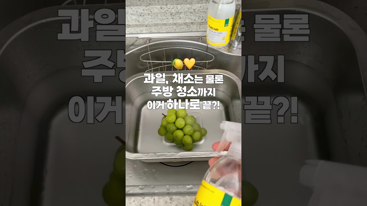 명절맞이 과일 채소 씻고 주방청소 까지 이걸로 끝?!🍋💛#shorts