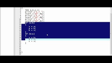 LENGUAJE C 00017. ESTRUCTURA IF. EJERCICIO. ORDENAR DE MAYOR A MENOR 3 NUMEROS