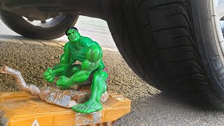 Crushing Crunchy & Soft Things by Car! Experiment Car vs Hulk and Truck Toys
