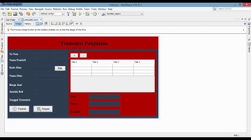 Tutorial Membuat Form Transaksi Penjualan Menggunakan Java Netbeans & Database MySQL Part 1