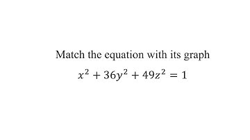 Match the equation with its graph 𝑥^2+36𝑦^2+49𝑧^2=1