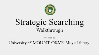 Strategic Searching Walkthrough