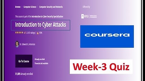 Introduction to Cyber Attacks Week 3 Quiz || Coursera|| Quiz Week-3