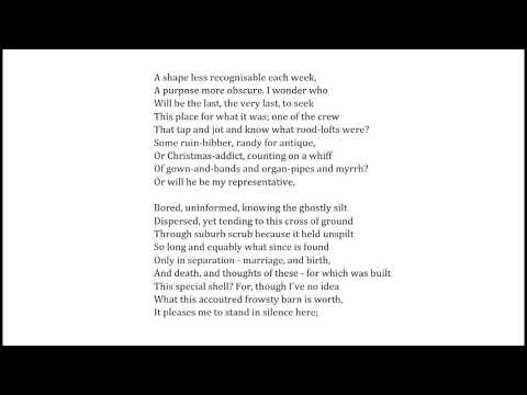 Philip Larkin reading his poem 